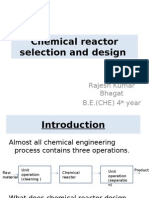 Chemical Reactor Selection and Design