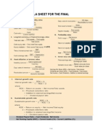 Corporate Finance Formula Sheet