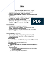 Ultra Structure and Characteristics of Fungi