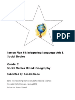 Lesson Plan #3: Integrating Language Arts & Social Studies Grade: 2 Social Studies Strand: Geography