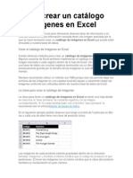 Cómo Crear Un Catálogo de Imágenes en Excel