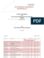 M - SC Garment Manufacturing Technology (GMT) (Scheme & Syllabus 1st To 4th Sem)