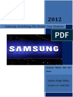 Samsung: Redefining The Brand-Case Analysis: Student ID: 12667282