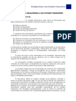 Divulgaciones Obligatorias A Los Estados Financieros