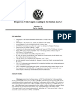 Project On Volkswagen Entering in The Indian Market