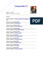 Episode List For Dragon Ball GT