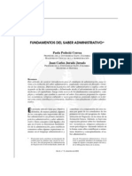 Fundamentos Del Saber Administrativo