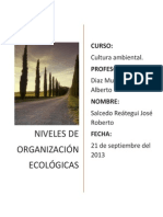 Niveles de Organización Ecológica