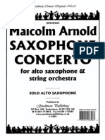 Arnold Malcolm - Saxophone Concerto For Alto Saxophone & Strin Orchestra PDF