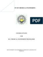 Department of Chemical Engineering: Course Outline FOR B.E. Chemical Engineering Programme