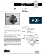 CO Suppression System: Stop / Selector Valve