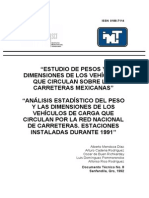 AASHTO, Estudio Pesos y Dimensiones Vehiculos Mexicanos