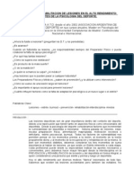 Prevencion y Rehabilitacion de Lesiones en El Alto Rendimiento