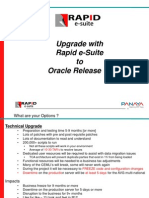 Upgrade With Rapid E-Suite To Oracle Release 12: Implementations For