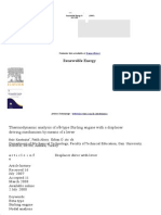 Renewable Energy: Thermodynamic Analysis of A Type Stirling Engine With A Displacer Driving Mechanism by Means of A Lever