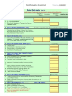 Zakat Calculation Spreadsheet