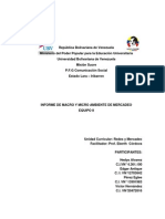 Informe Sobre Micro y Macro Ambiente de Mercado