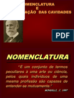 Nomeclatura e Classificacao Cavidades