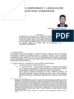 Derecho Comparado y Legislación Societaria Comparada