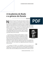 A Academia Budo e A Génese Do Karate