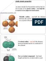 The Electron Density in An Atom Extends Far Beyond The Nucleus But We Define The Size of An Atom in Terms of Its Atomic Radius - One-Half The