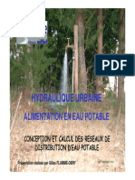 Conception Et Calcul Des Réseaux DISTRIBUTION D - EAU POTABLE