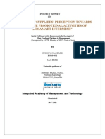 Analysis of Suppliers' Perception Towards The Online Promotional Activities of Indiamart Intermesh