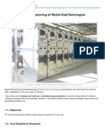 Testing and Commissioning of MetalClad Switchgear