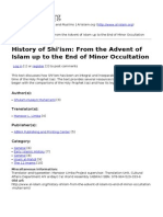 History of Shi'ism: From The Advent of Islam Up To The End of Minor Occultation