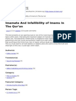 Imamate and Infallibility of Imams in The Qur'an