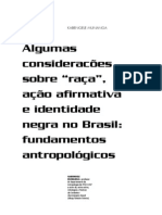 Kabengele-Munanga - Algumas Considerações Sobre 'Raça', Ação Afirmativa e Identidade Negra No Brasil Fundamentos Antropologicos