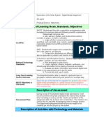 Digital Media Assignment Lesson Plan