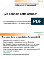 Je Connais Cette Astuce, Nouvelle Campagne de Protection de La Population Contre L'escroquerie