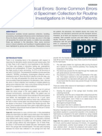 Preanalytical Errors