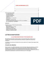 Lettre Motivation Et CV