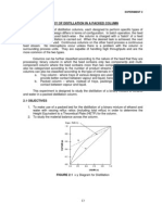 Experiment 2 - Study of Packed Column Distillation