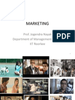 Marketing: Prof. Jogendra Nayak Department of Management Studies IIT Roorkee