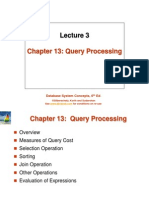 Chapter 13: Query Processing: Database System Concepts, 6 Ed