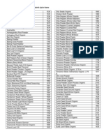 Co-Op Bulk Spice List in Order by Alphabetic Spice Name