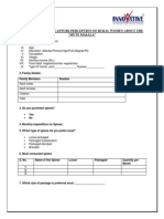 Questionnaire For Consumer Perception About The Mute Spices