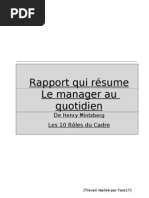 Rapport Le Manager Au Quotidien Les 10 Roles Du Cadre