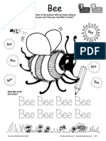 Jolly Phonics Bee Colouring Sheet