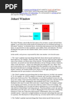 A Johari Window Is A Cognitive Psychological Tool Created by