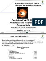 Análise Financeira e Orçamentária - ENADE