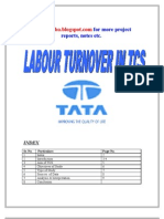 Labour Turnover in TCS Project Report