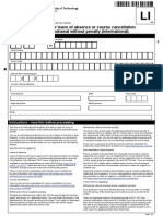 Application For Leave of Absence or Course Cancellation And/or Withdrawal Without Penalty (International)