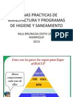 Buenas Practicas de Manufactura y Programas de Higiene