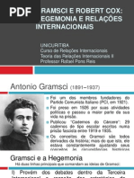 Gramsci e Robert Cox Hegemonia e Relacoes Internacionais