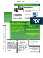 New Community Meeting Sheet For '09