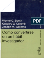 Como Convertirse en Un Habil Investigador, Wayne Booth Gregory Colomb Joseph Williams